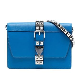 Prada Pre-owned Cross Body Bags, female, Blue, Size: ONE SIZE Pre-owned Elektra Cross Body Bag