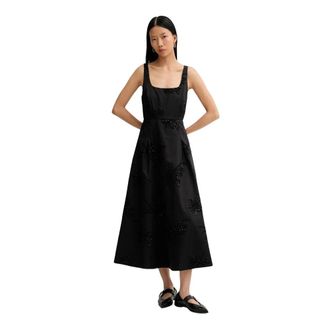 Munthe Ronia Jurk - Dames - Casual kleedjes - Zwart - XS - Katoen - Kleedjes