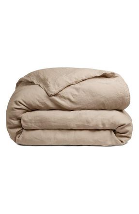 Parachute Linen Duvet Cover in Toast at Nordstrom, Size Full