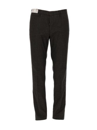 Incotex Deep Hues Checkered Cotton Tailored Pants