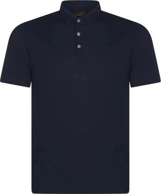 Zanone Ice Cotton Slim Fit Polo Shirt - Heren - Polos - Blauw - L - Katoen - Tops