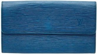 Louis Vuitton Pre-owned Wallets, female, Blue, Size: ONE SIZE Pre-owned Leather Wallet