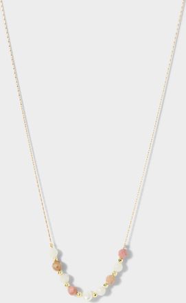Simons Womens Pearl and faceted stones fine chain