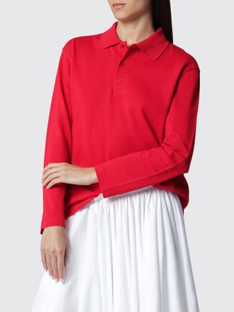 Flore Flore Polo in cotone a maniche lunghe con spalle cadute e fit relaxed