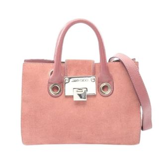 Jimmy Choo London Pre-owned Su&egrave;deleren Handtas - Dames - Pre-owned - Roze - Maat: ONE Size Su&egrave;de