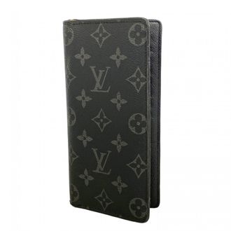 Louis Vuitton Black Gray Long Wallet (Bi-Fold) (Pre-Owned)