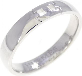 Herm&egrave;s White Gold White Gold (18K) Band Ring (Pre-Owned)