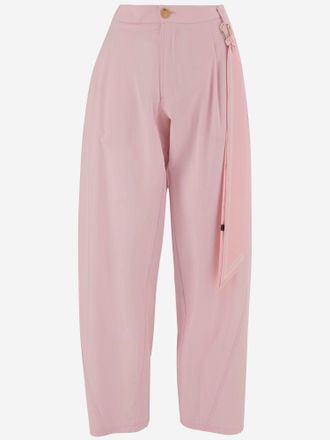 Darkpark Phebe Baumwollhose mit dekorativen Details