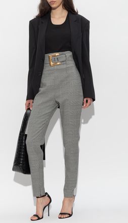 Balmain Top With Embroidered Logo, Womens, Black