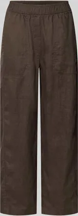 OPUS Leinenhose in verk&uuml;rzter Passform Modell myha linen in Khaki, Gr&ouml;&szlig;e 34