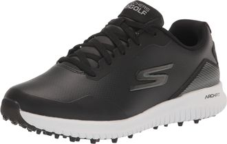 Skechers Mens Max 2 Arch Fit Waterproof Spikeless Golf Shoe Sneaker, Black/White, 8 UK