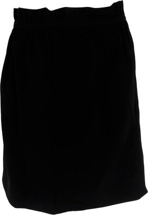 Versace Gathered Waistband Mini Skirt in Black Viscose