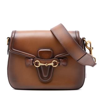 Gucci Tweedehands Middelgrote Leren Dames Web Schoudertas