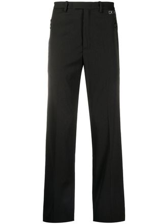 Off-white side-stripe tuxedo trousers - Black