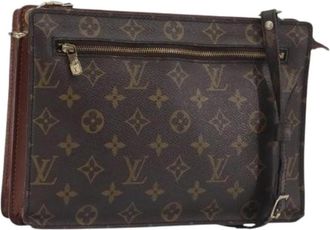 Louis Vuitton Pre-owned Enghien Schoudertas - Dames - Vintage Schoudertas - Bruin - ONE Size - Vintage