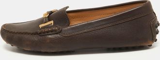 Tod's Tods Brown Leather Gommino Slip On Loafers