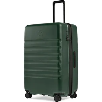 Antler Icon Stripe Large Suitcase in Antler Green at Nordstrom