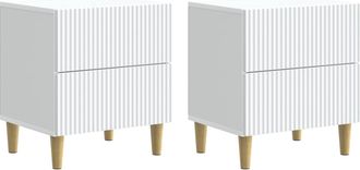 vidaXL Armario De Noche 2 Uds. 43 X 34,5 X 48 Cm Madera De Ingenier&iacute;a Vidaxl