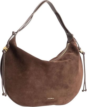 Coccinelle Thess Hobo Bag - Dames - Schoudertassen - Bruin - ONE Size - Su&egrave;de - Tassen