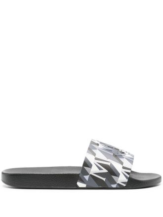 Moncler Infradito Basile con logo goffrato - Nero