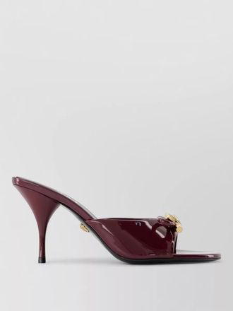 Versace patent calfskin high heel mules 85