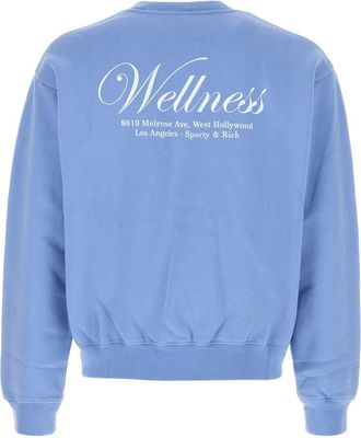 Sporty & Rich Unisex Crewneck Sweatshirt Blue Cotton Sweater