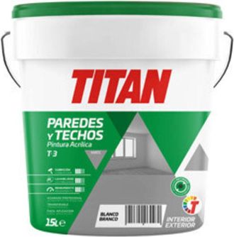 Titan Pintura Acrilica Interior T-3 15 L Blanco Mate - 123000315/5807504