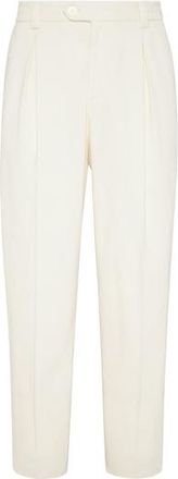 Brunello Cucinelli Trousers with tee holder in Off-White at Nordstrom, Size 54 It