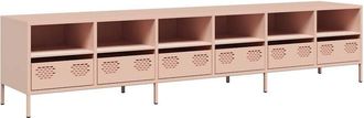 Berkfield Home TV Cabinet Pink 202x39x43.5 cm Cold-rolled Steel