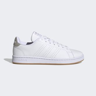 adidas Womens Advantage Shoes - White - Size UK 11.5