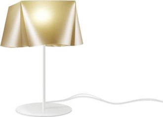 Linea Zero Lampada Da Scrivania Moderna Wanda Polilux New Gold E Metallo 1 Luce E14