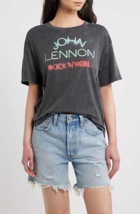 Daydreamer John Lennon Rock N Roll Graphic T-shirt in Black at Nordstrom, Size X-Large