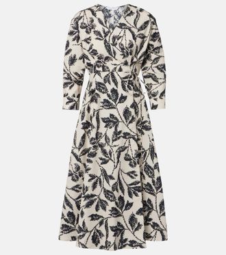 Max Mara Camino printed cotton wrap dress