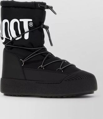 Moon Boot fabric and rubber high-top sneakers