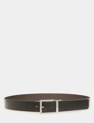 Bally Dress Belt In Leather in Black+Palladio at Nordstrom, Size 110