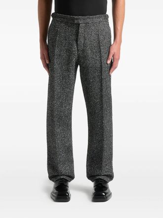 Mani&egrave;re De Voir Joseph herringbone trousers - Black