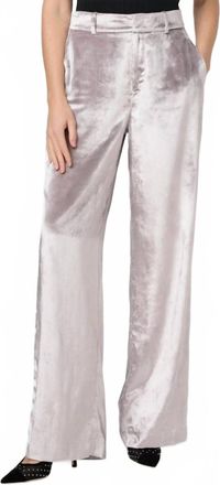 Paige Chateau Pant In Pewter Velvet