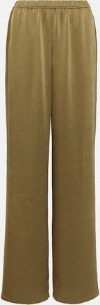 Vince Low-rise satin wide-leg pants