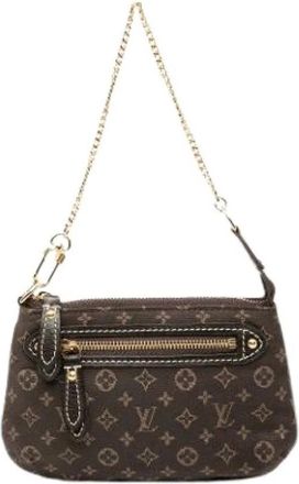 Louis Vuitton Pre-owned Clutches, female, Brown, Size: ONE SIZE Pre-owned Mini Pochette Accessoires
