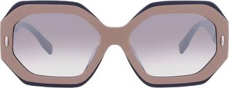Tory Burch Grey Gradient Mirror Silver Geometric Ladies Sunglasses TY7192U 19396I 55