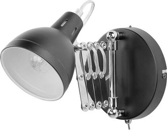 Beliani Beliani - Lámpara de pared de metal negro plateado brazo ajustable orientable Harrington