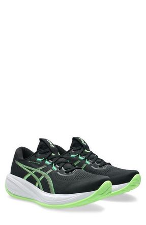 Asics GEL-CUMULUS 28 Running Shoe in Black/Illuminate Green at Nordstrom, Size 10.5