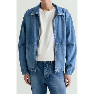 Scalpers Denim Bomber Jacket at Nordstrom, Size Xx-Large