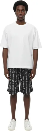 Off-white Black Relaxed Printed Shorts