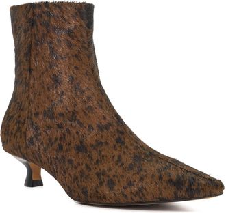 Dune London Odore Leather WoMens Tan Heeled Ankle Boots - Size UK 6