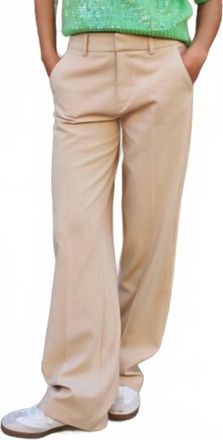 Esqualo Straight Leg Trouser Pant In Sand
