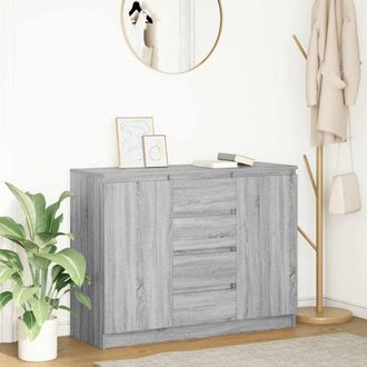 Berkfield Home Sideboard with Drawers Grey Sonoma 100.5x35x76 cm Engineered Wood
