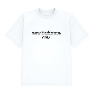 New Balance Hombre Trackside T-Shirt en Blanco, Jersey de algod&oacute;n, Talla 2XL