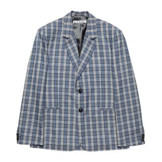 Acne Studios Giacca da abito in lana a quadri - - Jackets - Donna - Blu - M