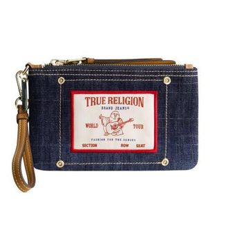 True Religion Buddha Patch Denim Wristlet in Dark Denim at Nordstrom